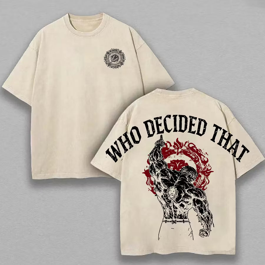 Seven Deadly Sins Printed Unisex Washed T-Shirt