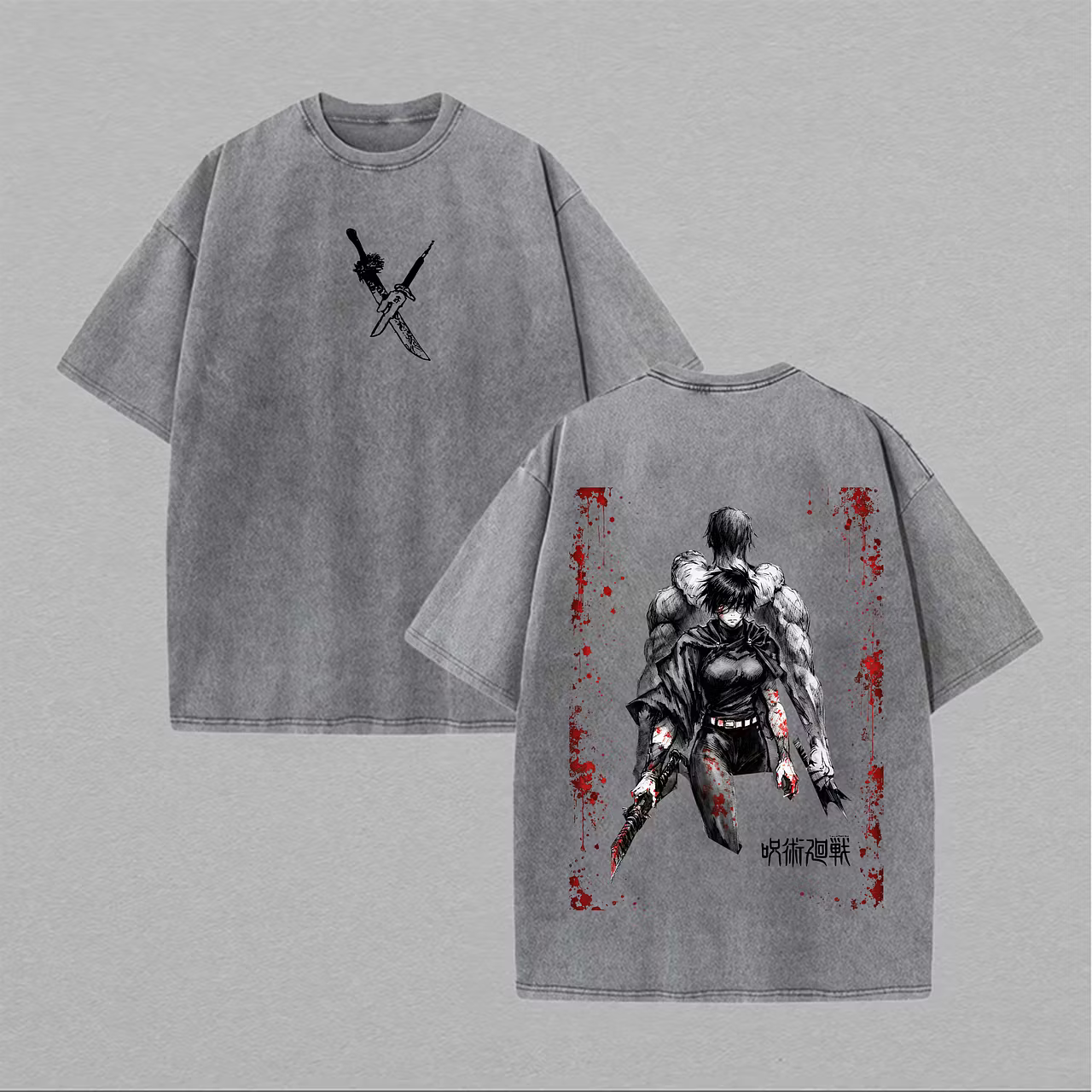 Jujutsu Kaisen Maki Zenin Printed Unisex Washed T-Shirt