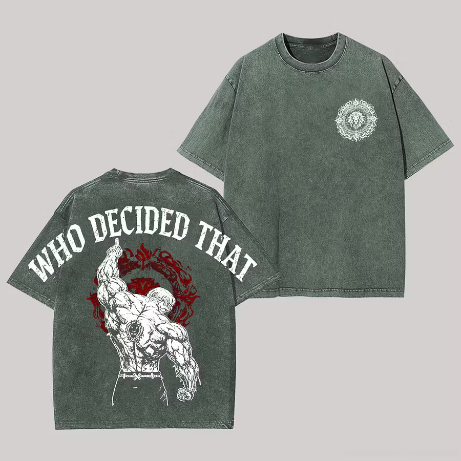 Seven Deadly Sins Printed Unisex Washed T-Shirt