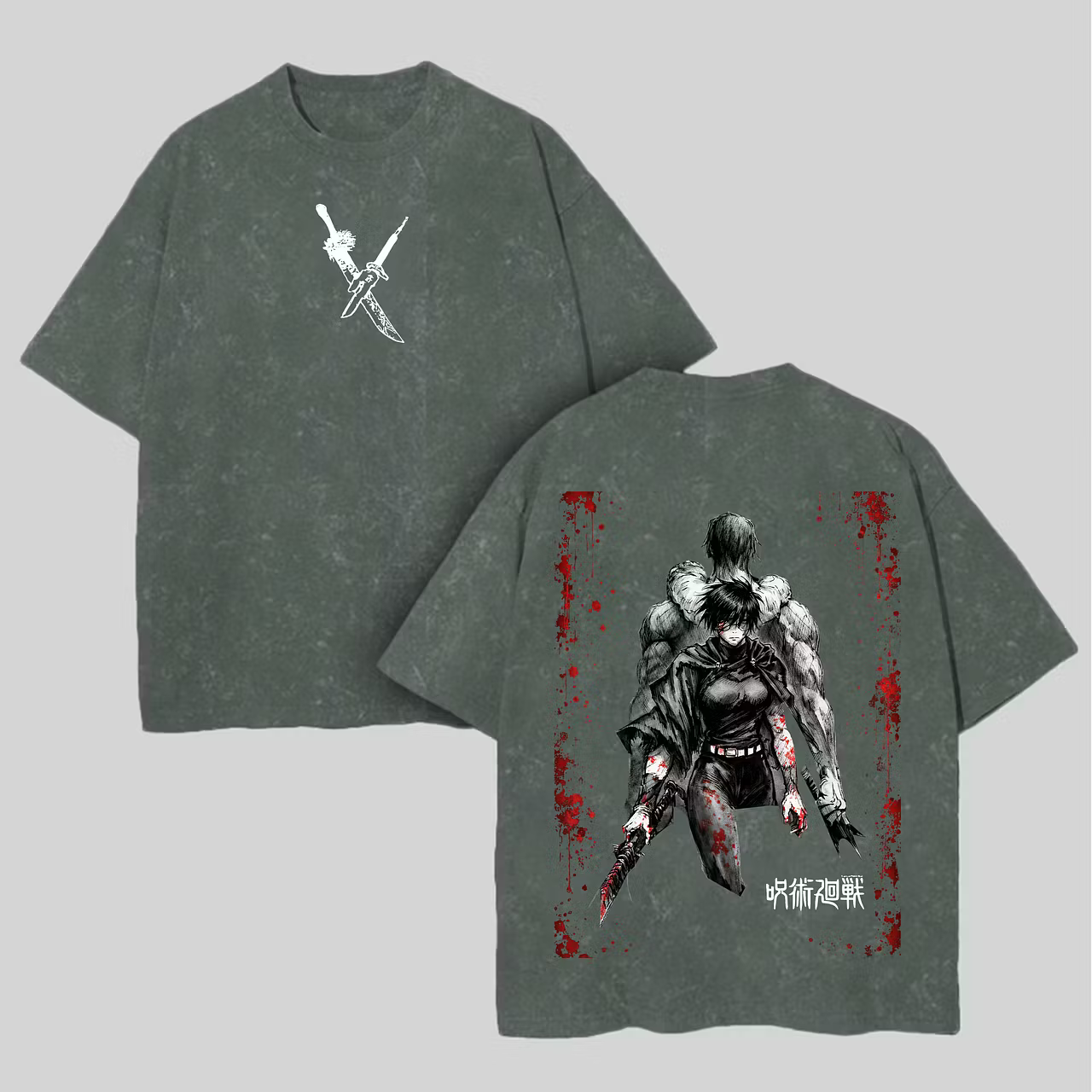 Jujutsu Kaisen Maki Zenin Printed Unisex Washed T-Shirt