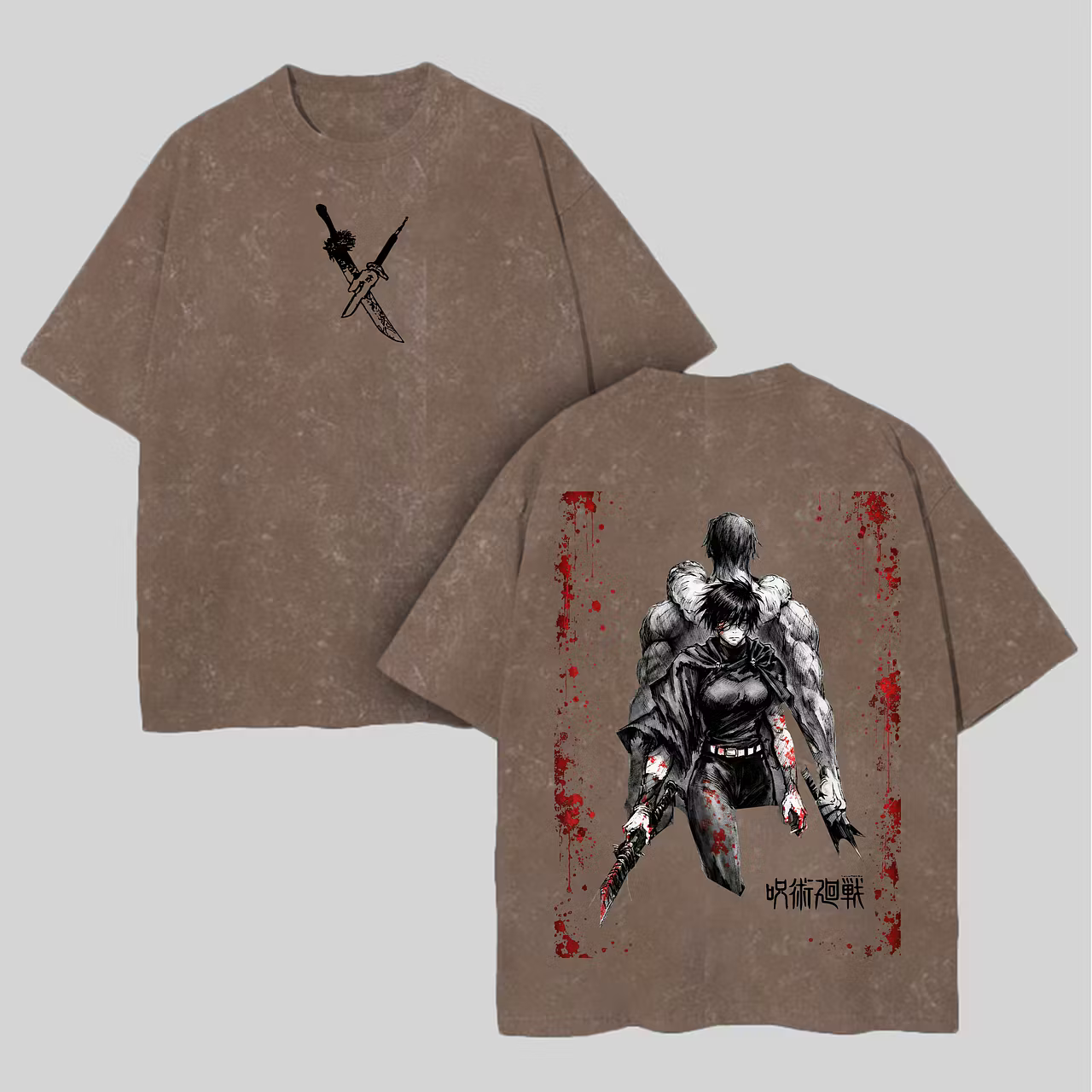 Jujutsu Kaisen Maki Zenin Printed Unisex Washed T-Shirt