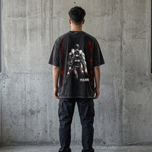 Jujutsu Kaisen Maki Zenin Printed Unisex Washed T-Shirt