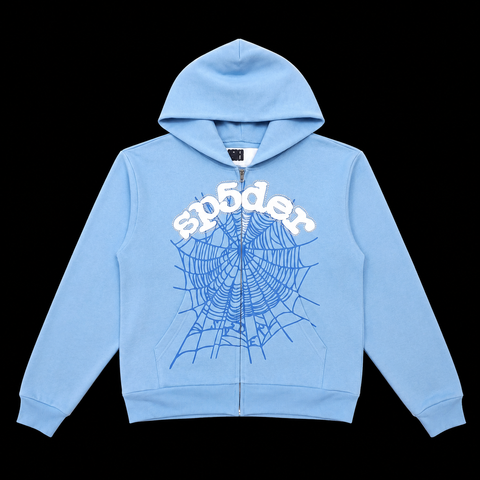 Sp5der Blue Hoodie