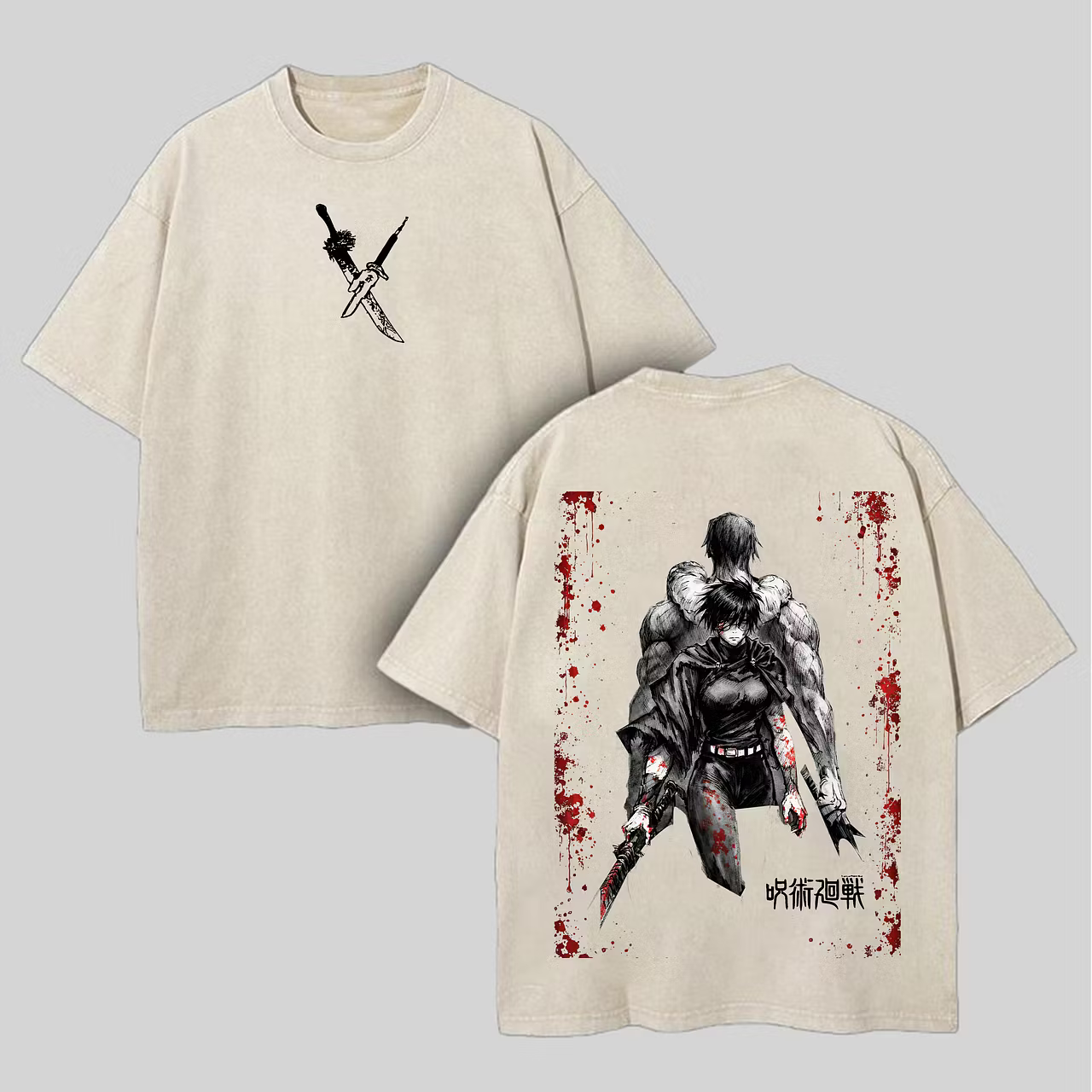 Jujutsu Kaisen Maki Zenin Printed Unisex Washed T-Shirt